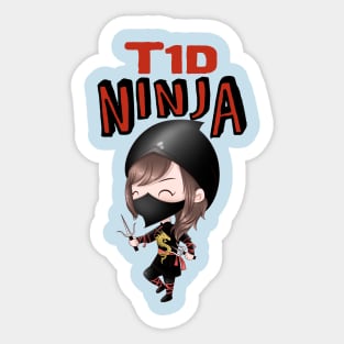 T1D ninja - Diabetes type 1 Ladies Sticker